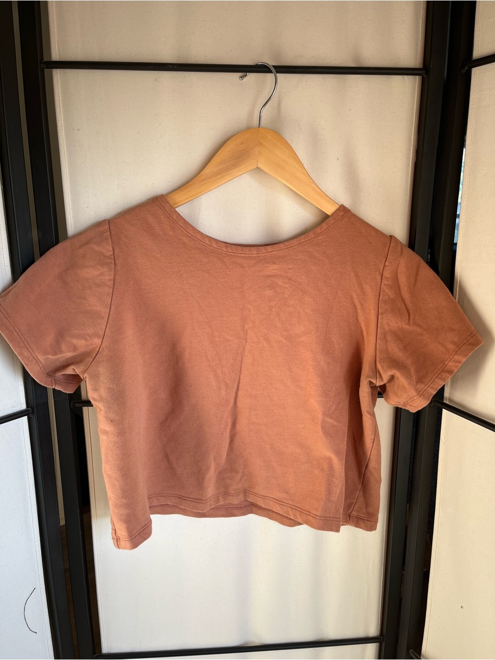 Cropped Short Sleeve Tee Light Orange